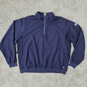 Vintage 2001 Adidas Climashell Wind Navy Blue Windbreaker Jogger Jacket Mens XL